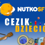 Grafika z napisem nutkosfera Cezik dzieciom