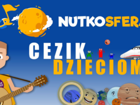 Grafika z napisem nutkosfera Cezik dzieciom
