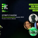 Baner przedstawiający artystów, którzy odwiedzą Strefę Fanów podczas Fryderyk Festiwal 2024.